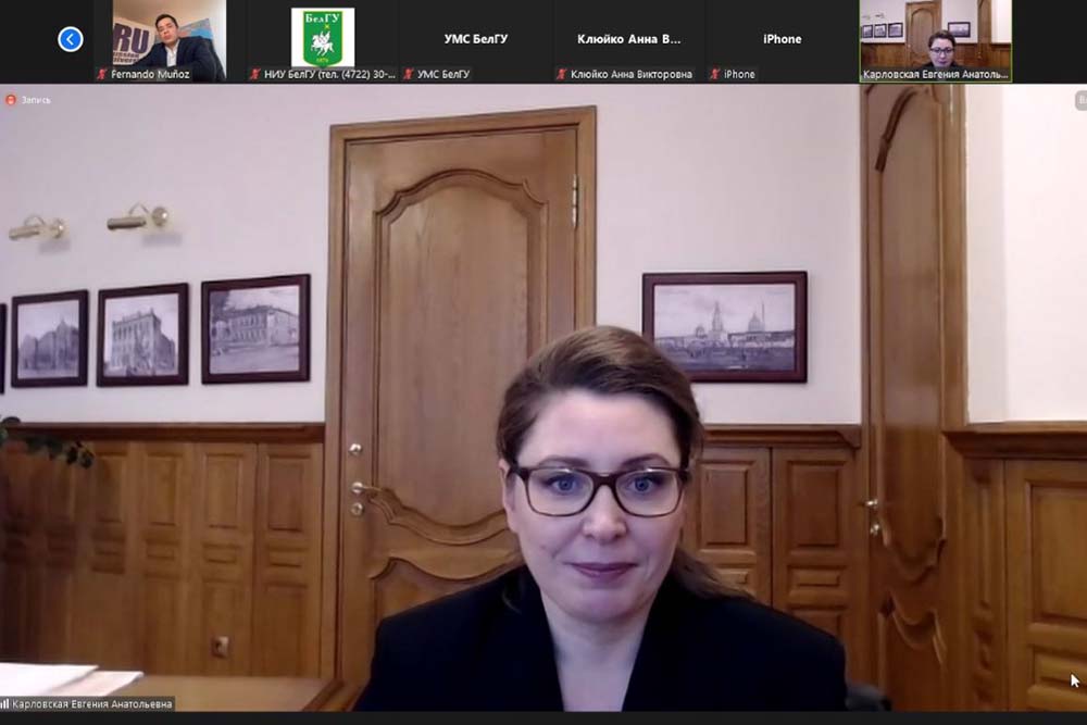 Евгения Карловская встретилась с послами НИУ «БелГУ» за рубежом